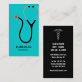 Doctor in de geneeskunde MD - Stethoscoop Visiteka Visitekaartje (Voorkant / Achterkant)