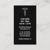 Doctor in de geneeskunde MD - Stethoscoop Visiteka Visitekaartje (Achterkant)