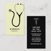 Doctor in de geneeskunde MD Stethoscoop Visitekaartje (Voorkant / Achterkant)