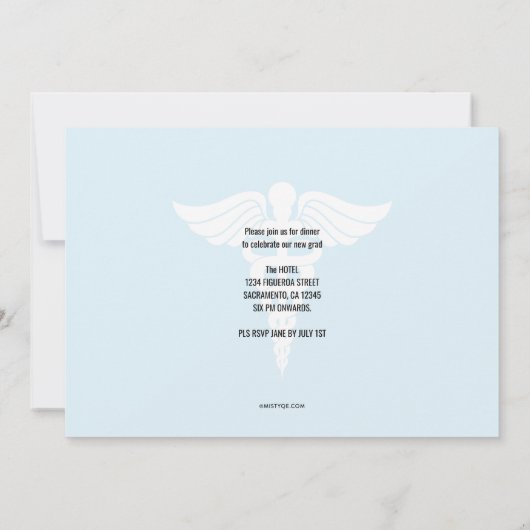 Doctor in de huisartsenpraktijk Medische Afstudere Kaart (Achterkant)