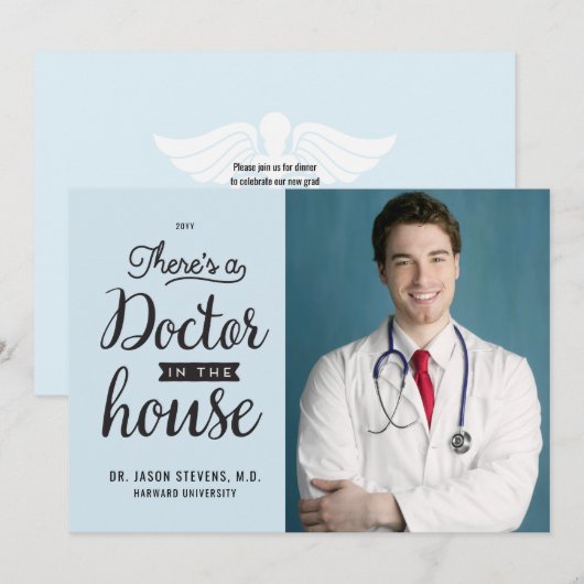 Doctor in de huisartsenpraktijk Medische Afstudere Kaart (Voorkant / Achterkant)