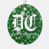 Doctor in de kerst van chiropractische kerst keramisch ornament (Links)