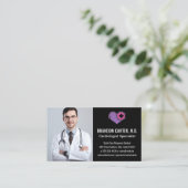 Doctor in de labjas | Cardiologie Logo Visitekaartje (Staand voorkant)