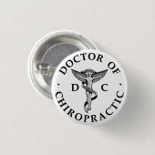 Doctor in de Logo Ronde Button 3,2 Cm (Voorkant /achterkant)