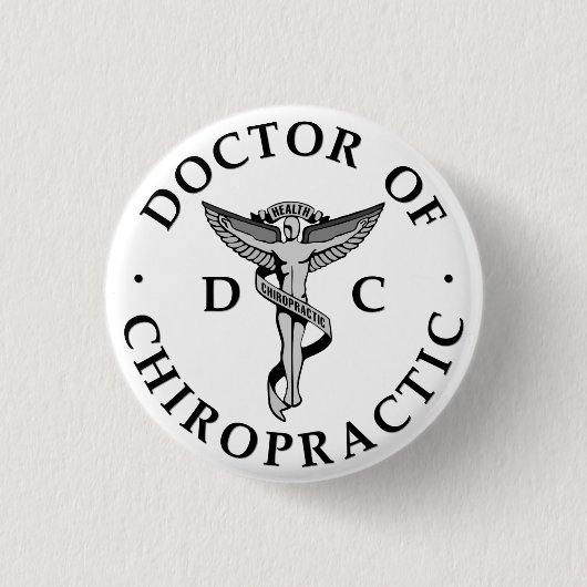 Doctor in de Logo Ronde Button 3,2 Cm (Voorkant)