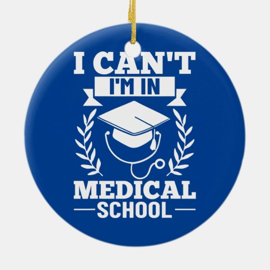 Doctor in de medische faculteit Studenten Keramisch Ornament (Achterkant)