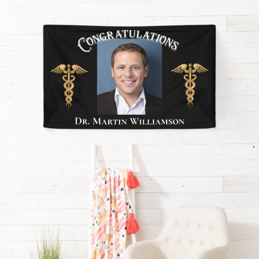 Doctor in de medische faculteit Ziektesterend Afst Spandoek (Insitu)