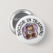 Doctor in de opleiding T-shirts en geschenken Ronde Button 5,7 Cm (Voorkant /achterkant)