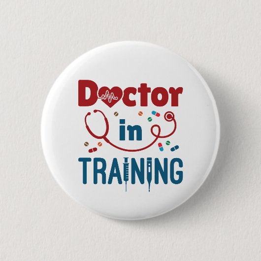 Doctor in de opleiding toekomstige arts ronde button 5,7 cm (Voorkant)