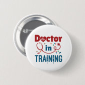 Doctor in de opleiding toekomstige arts ronde button 5,7 cm (Voorkant /achterkant)