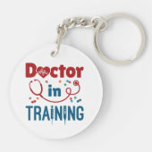 Doctor in de opleiding toekomstige arts sleutelhanger (Achterkant)