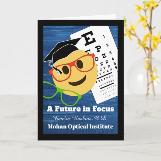Doctor in de Optometrie Afstuderen gefeliciteerd Kaart (Gele Bloem)