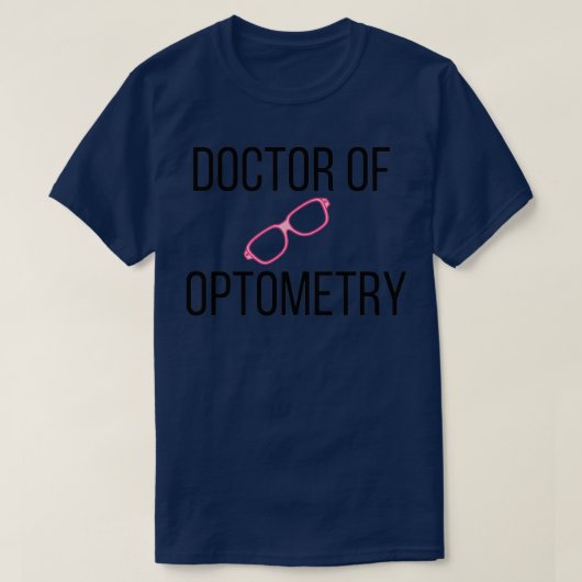Doctor in de Optometriekglazen 4 T-shirt (Design voorkant)