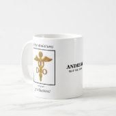 Doctor in de osteopathie Afstuderen gefeliciteerd Koffiemok (Voorkant links)