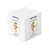 Doctor in de osteopathie Afstuderen gefeliciteerd Kubus (Voorkant hoekig)
