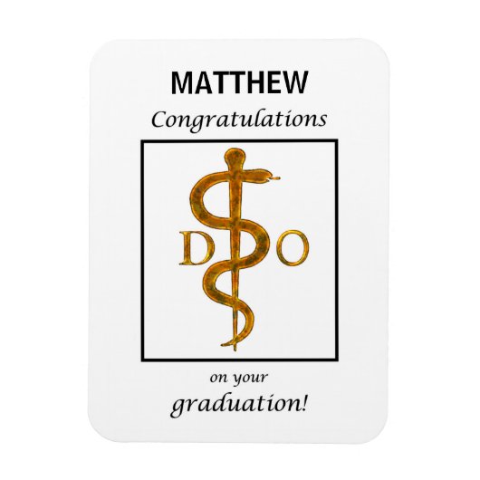 Doctor in de osteopathie Afstuderen gefeliciteerd Magneet (Verticaal)