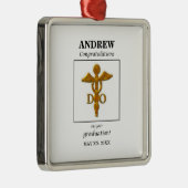 Doctor in de osteopathie Afstuderen gefeliciteerd Metalen Ornament (Rechts)