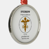 Doctor in de osteopathie Afstuderen gefeliciteerd Metalen Ornament (Rechts)