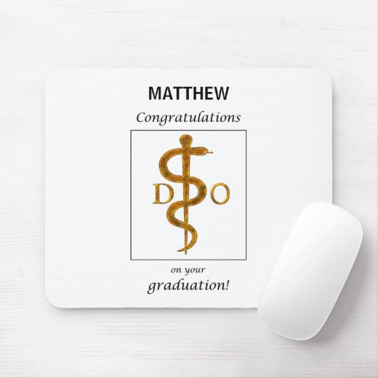 Doctor in de osteopathie Afstuderen gefeliciteerd Muismat (Met muis)