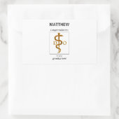 Doctor in de osteopathie Afstuderen gefeliciteerd Rechthoekige Sticker (Tas)