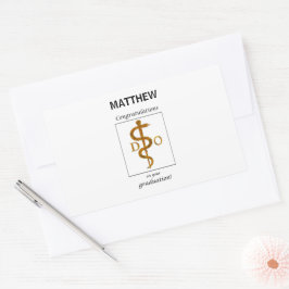 Doctor in de osteopathie Afstuderen gefeliciteerd Rechthoekige Sticker