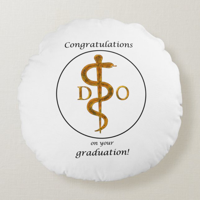 Doctor in de osteopathie Afstuderen gefeliciteerd Rond Kussen (Voorkant)