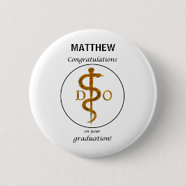 Doctor in de osteopathie Afstuderen gefeliciteerd Ronde Button 5,7 Cm