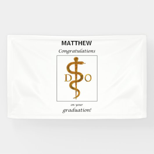 Doctor in de osteopathie Afstuderen gefeliciteerd Spandoek (Horizontaal)