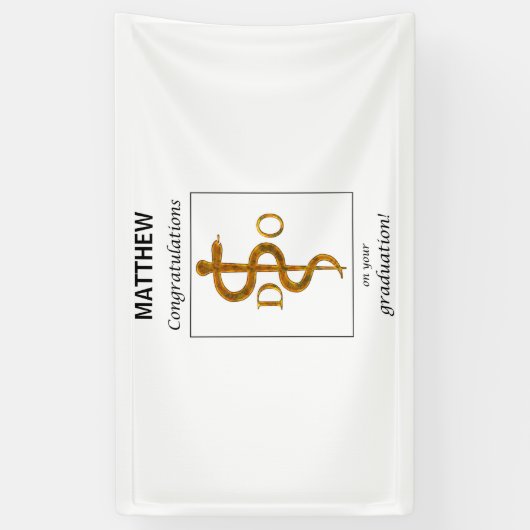 Doctor in de osteopathie Afstuderen gefeliciteerd Spandoek (Verticaal)