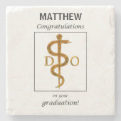 Doctor in de osteopathie Afstuderen gefeliciteerd Stenen Onderzetter (Voorkant)