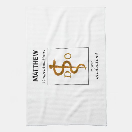 Doctor in de osteopathie Afstuderen gefeliciteerd Theedoek (Verticaal)