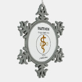Doctor in de osteopathie Afstuderen gefeliciteerd Tin Sneeuwvlok Ornament (Links)