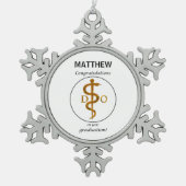 Doctor in de osteopathie Afstuderen gefeliciteerd Tin Sneeuwvlok Ornament (Voorkant)