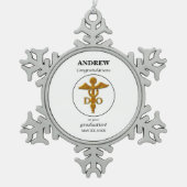 Doctor in de osteopathie Afstuderen gefeliciteerd Tin Sneeuwvlok Ornament (Voorkant)