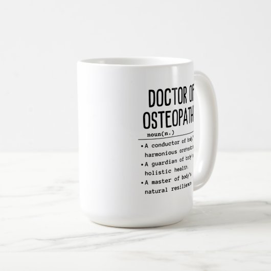 Doctor in de osteopathie koffiemok (Voorkant rechts)