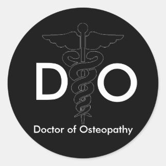 Doctor in de osteopathie ronde sticker
