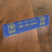 Doctor in de osteopathische geneeskunde naambordje (Zijkant)