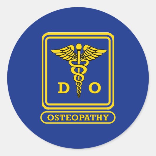 Doctor in de osteopathische geneeskunde ronde sticker (Voorkant)