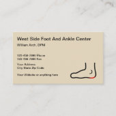 Doctor in de podiatrie Kantoor Visitekaartje (Voorkant)