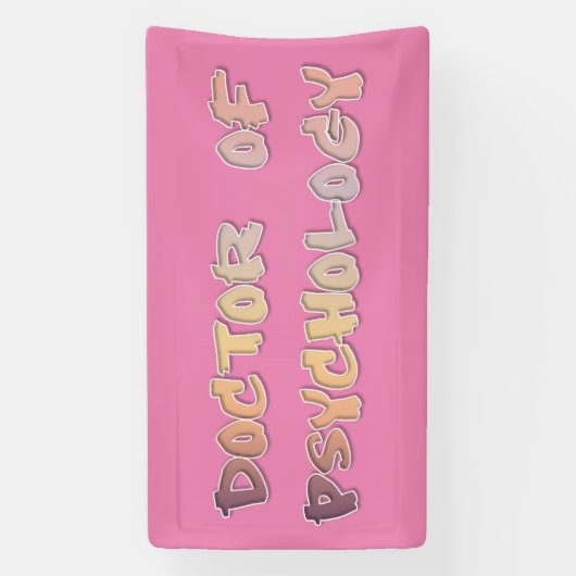 Doctor in de psychologie spandoek (Verticaal)