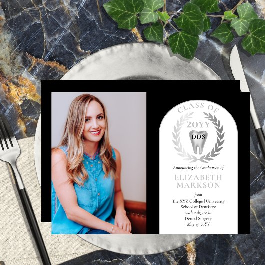 Doctor in de tandheelkunde Foto Afstuderen Kaart