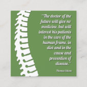 Doctor in de Toekomstige Logo van de Citaat Vierkante Visitekaartje (Voorkant)