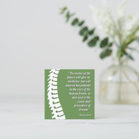 Doctor in de Toekomstige Logo van de Citaat Vierkante Visitekaartje (Staand voorkant)