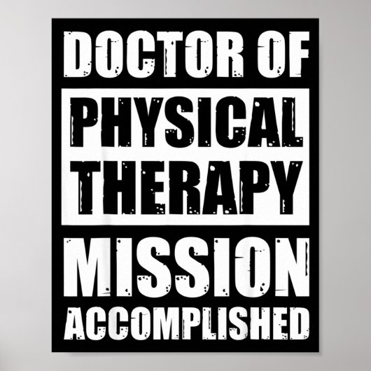 Doctor in fysiotherapie afstuderen dpt afgestudeer poster (Voorkant)