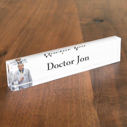 Doctor Jon-naamplaat Naambordje (Zijkant)