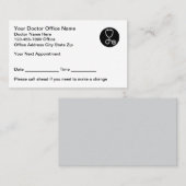 Doctor Kantoor Afspraakkaarten voor patiënten Afsprakenkaartje (Voorkant / Achterkant)