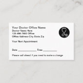 Doctor Kantoor Afspraakkaarten voor patiënten Afsprakenkaartje (Voorkant)