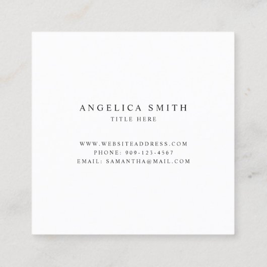 Doctor Kantoor Faux Gold Appointment Vierkante Visitekaartje (Achterkant)