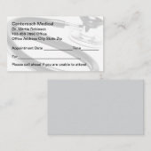 Doctor Kantoor Medische Afspraakkaarten Afsprakenkaartje (Voorkant / Achterkant)