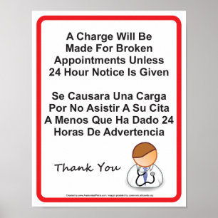 Doctor Kantoor Ontbrekende afspraak Poster